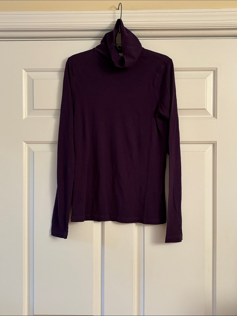 JCrew Tissue T Purple Turtleneck Long Sleeve Top